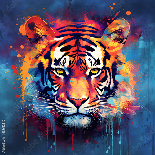 Striped Essence: Abstract Roar of the Tiger © abstractmonk