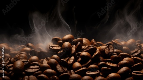 Aromatic Elixirs Unveiled: Coffee Beans' Journey from Plantation to Cup. Generative AI