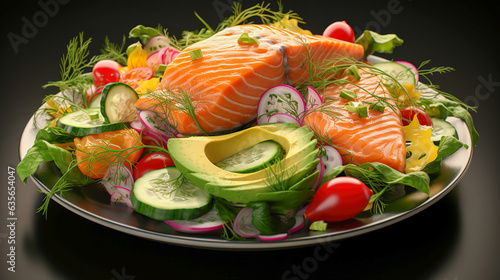 Salad With Salmon And Avocado 