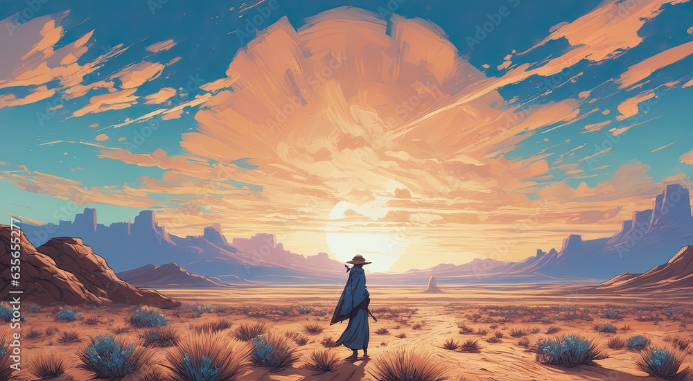 Tranquil Sunset over Beautiful Natural Landscape Tranquil Sunset over Beautiful Natural Landscape