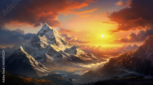 Sunrise Over The Mountains Art © Asad