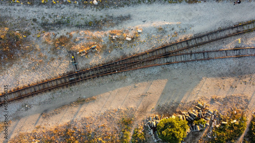 Aerial view of a railways