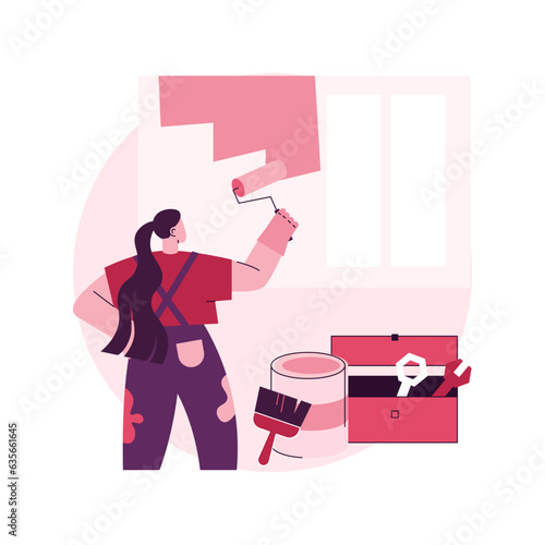 DIY repair abstract concept vector illustration. Do it yourself service, self-service learning, video tutorial info, repair manual, broken household appliance, problem fix abstract metaphor.