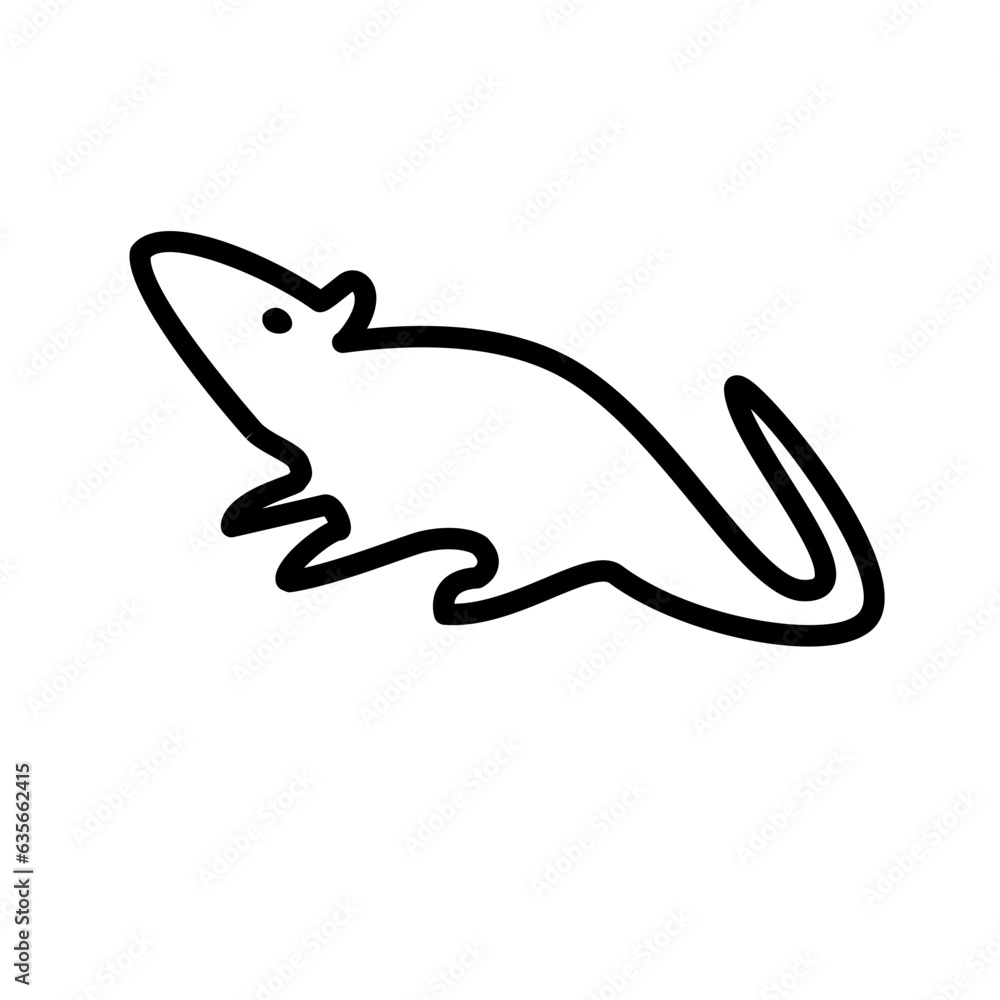 Obraz premium Rat line icon