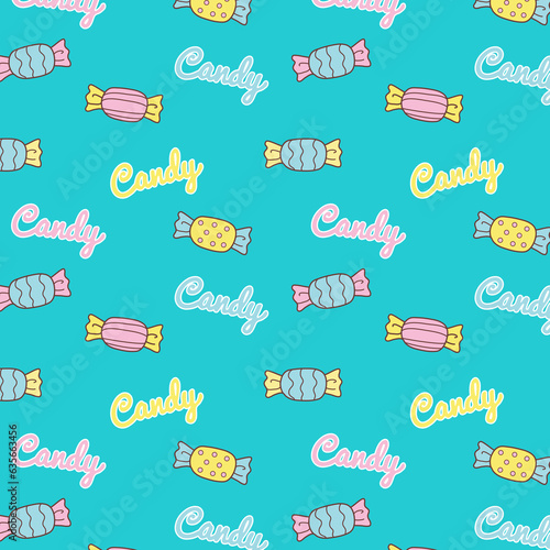 Sweet Candy Allover Seamless Pattern Design Artwork