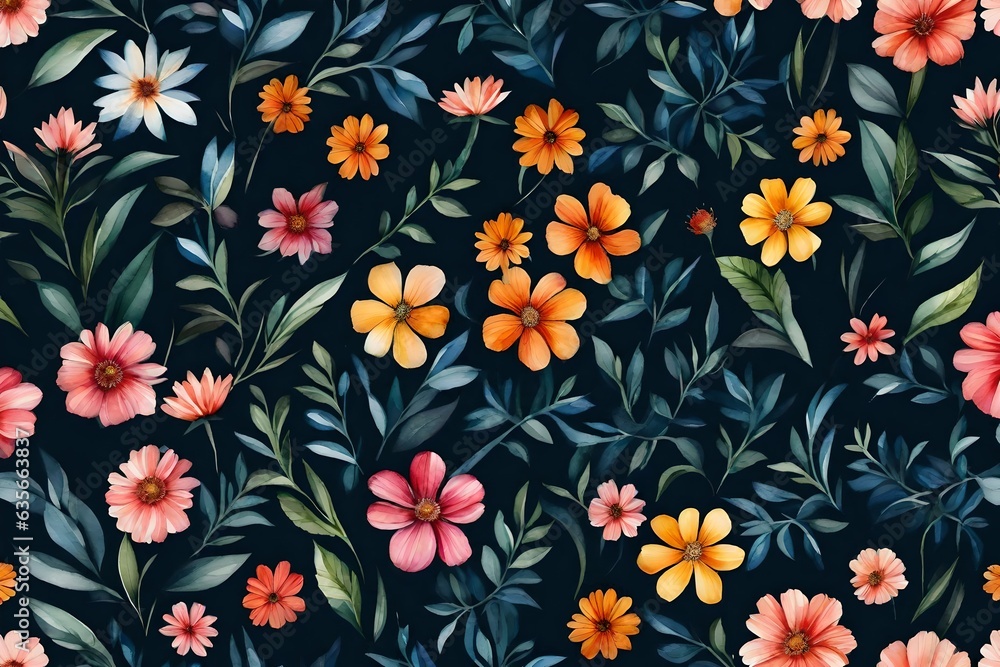 seamless pattern with flowers seamless pattern with flowers