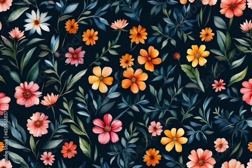 seamless pattern with flowers