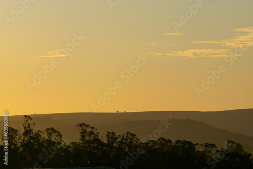 Landscape in Mar del Plata Trees , mountains , and sky