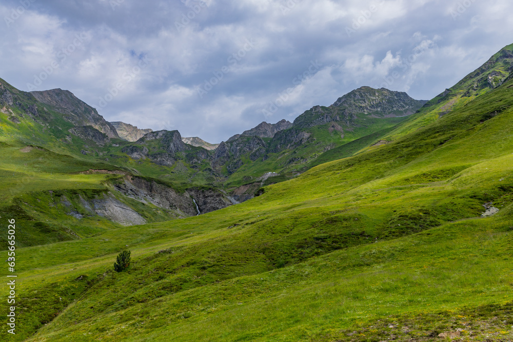 Col du Tourmalet in Pyrenees Col du Tourmalet in Pyrenees