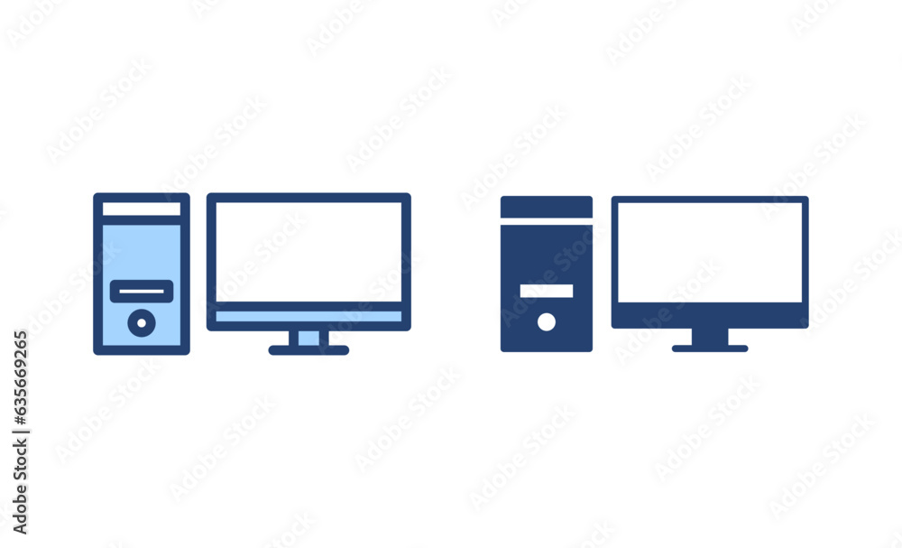 Computer icon vector. computer monitor sign and symbol Computer icon vector. computer monitor sign and symbol