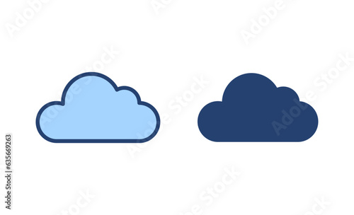 Cloud icon vector. cloud sign and symbol