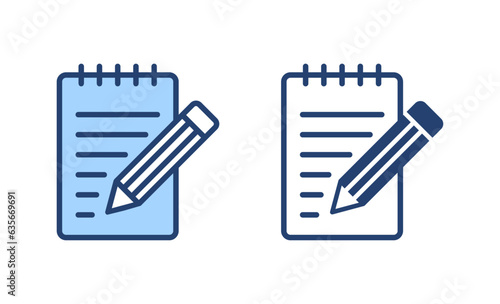 Note icon vector. notepad sign and symbol