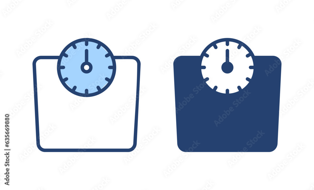 Scales icon vector. Weight scale sign and symbol Scales icon vector. Weight scale sign and symbol