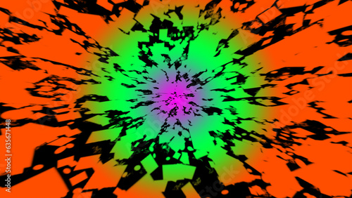 Color mix explosion abstract