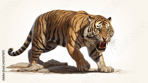 tiger isolated on white background. generative ai © WS Studio 1985