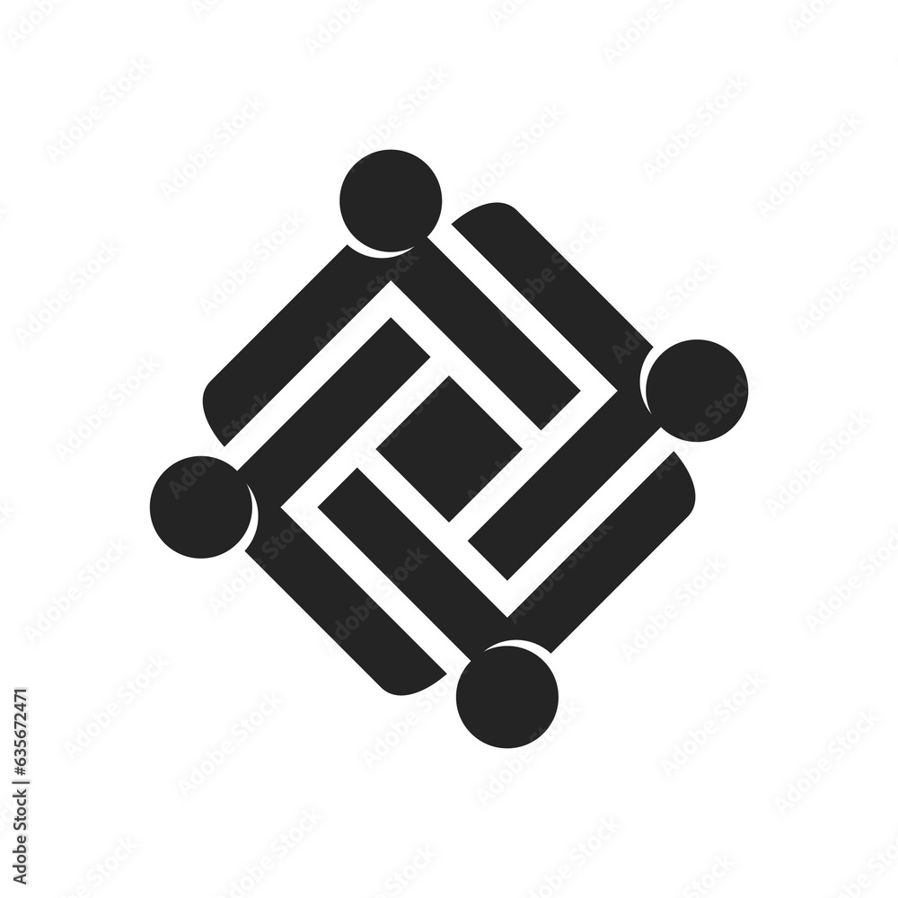 group logo template Isolated. Brand Identity. Icon Abstract Vector graphic group logo template Isolated. Brand Identity. Icon Abstract Vector graphic
