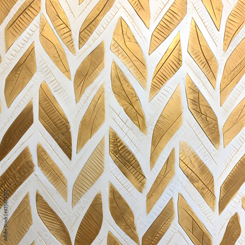 Decorative golden and white and artistic modern background for pattern, mosaic, wall, material, structure, design