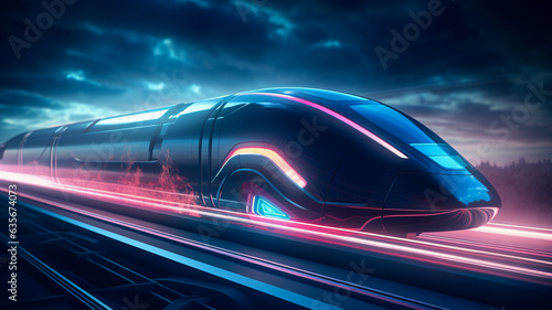 Futuristic autonomous vehicle hyperloop high speed train © Artofinnovation
