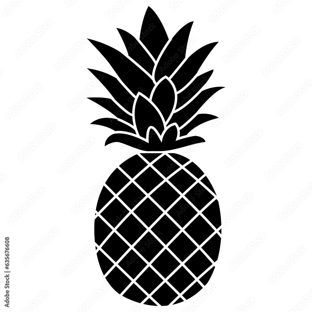 Obraz premium pineapple on black