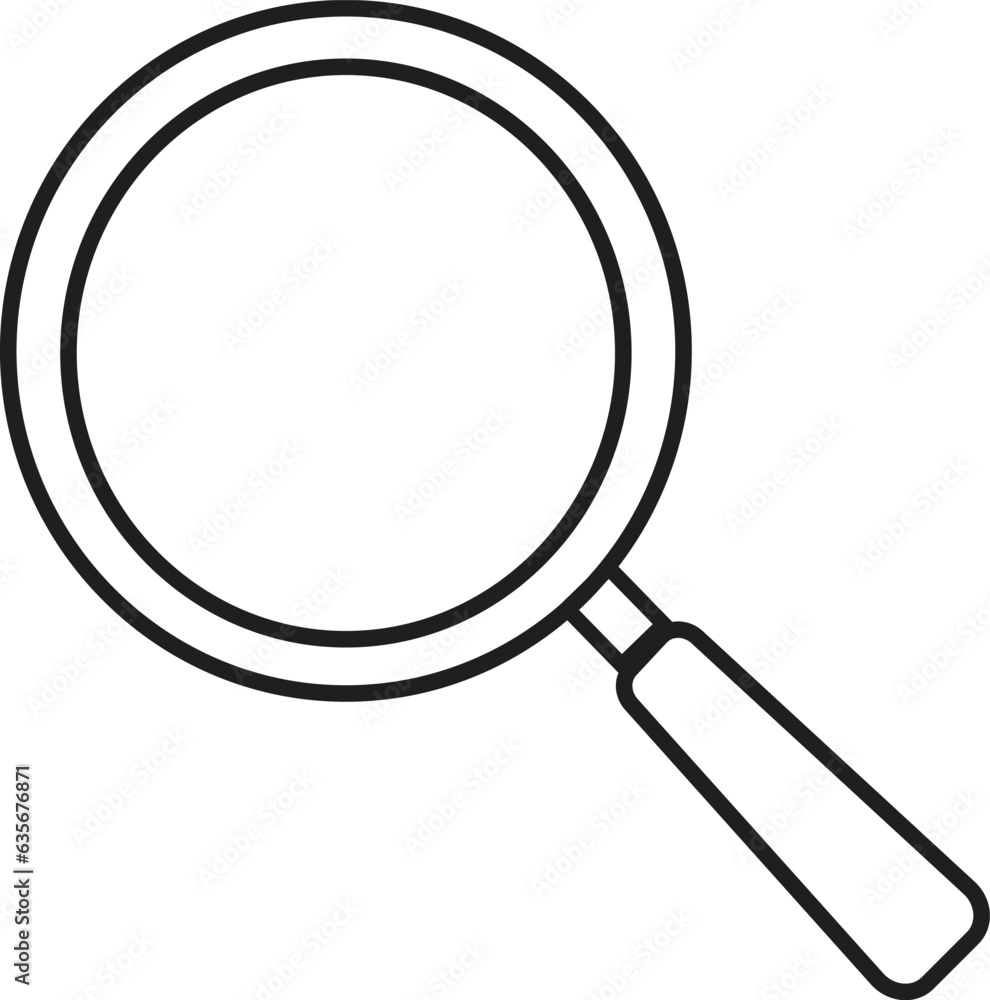 Magnifying glass icon in line style. magnifier or loupe sign isolated on white background, Search symbol. Research, find icon. Lens, look magnifier, loupe sign. Magnifying glass icon in line style. magnifier or loupe sign isolated on white background, Search symbol. Research, find icon. Lens, look magnifier, loupe sign.
