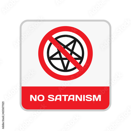 No Satanism Icon : Religion Theme, Social Theme, Infographics and Other Graphic Related Assets.