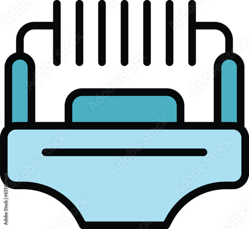 Vape coil icon outline vector. Electronic cigarette. Tobacco vaper color flat