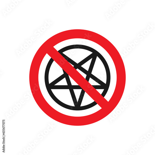 No Satanism Icon : Religion Theme, Social Theme, Infographics and Other Graphic Related Assets.