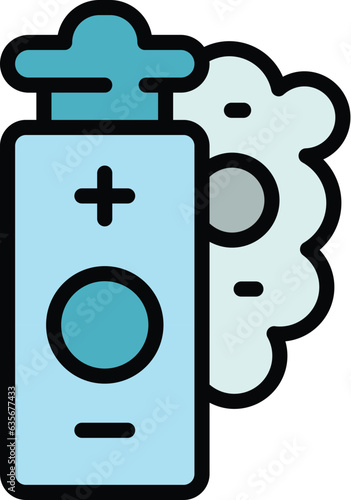 Battery e cig icon outline vector. Vape cigarette. Electronic smoke color flat