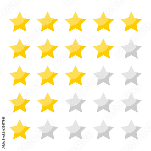 star vector icon set  rating  input  graphic  customer  editable