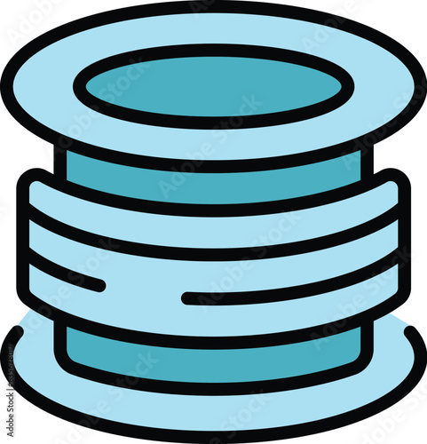 E cig coil pack icon outline vector. Vape cigarette. Juice smoke color flat