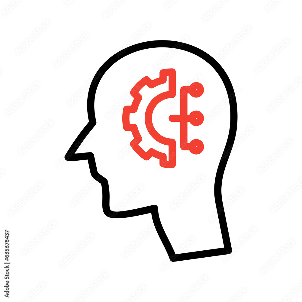 
Brain Process Symbol, Brain Process icon,mind management icon design, logo, isolate on white background
