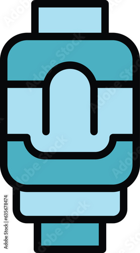E cig plug cable icon outline vector. Vape cigarette. Smoke pen color flat