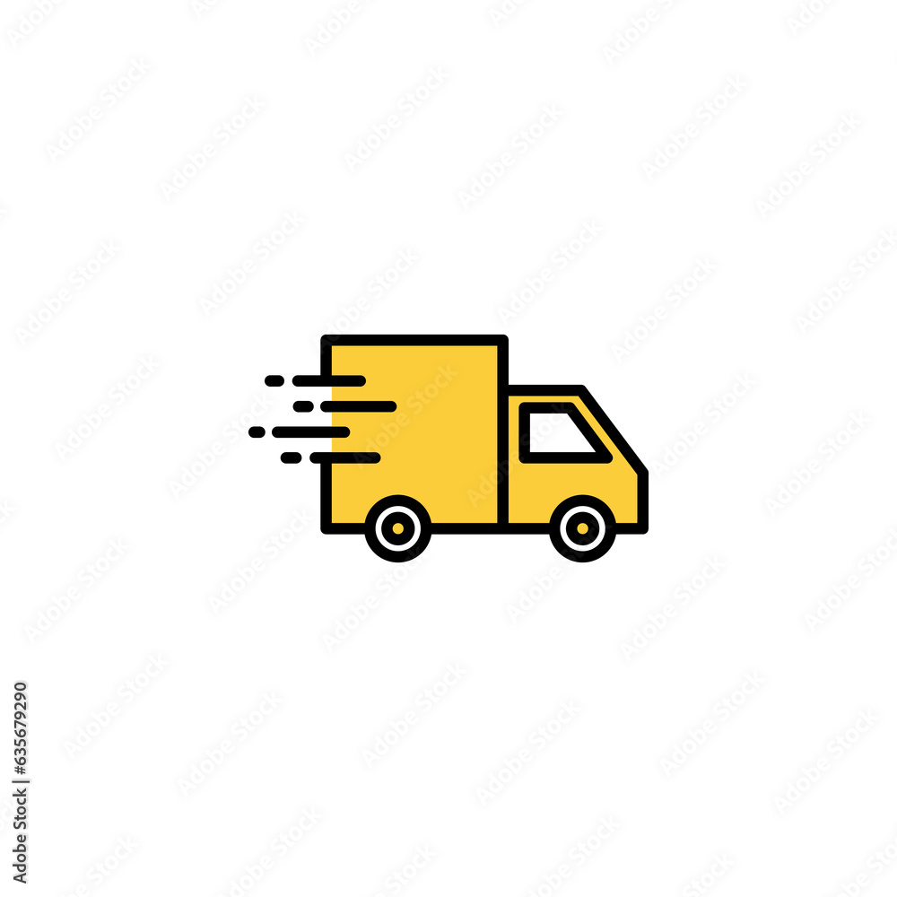 Delivery truck icon vector for web and mobile app. Delivery truck sign and symbol. Shipping fast delivery icon Delivery truck icon vector for web and mobile app. Delivery truck sign and symbol. Shipping fast delivery icon