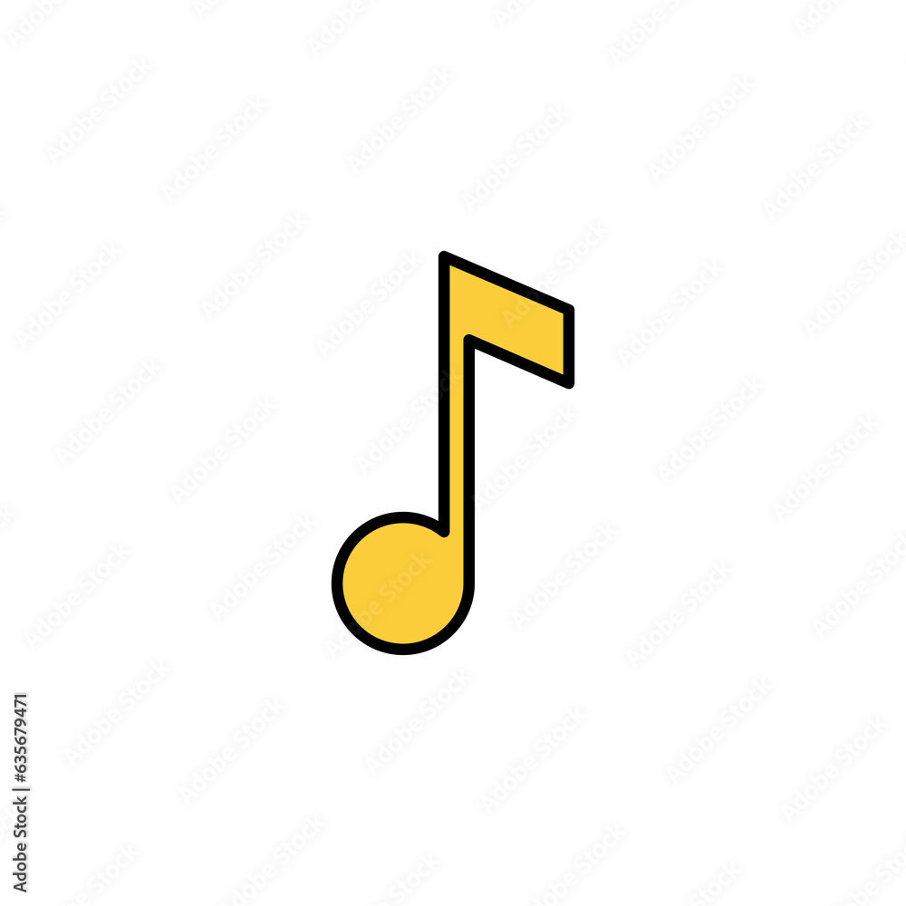 Music icon vector for web and mobile app. note music sign and symbol Music icon vector for web and mobile app. note music sign and symbol