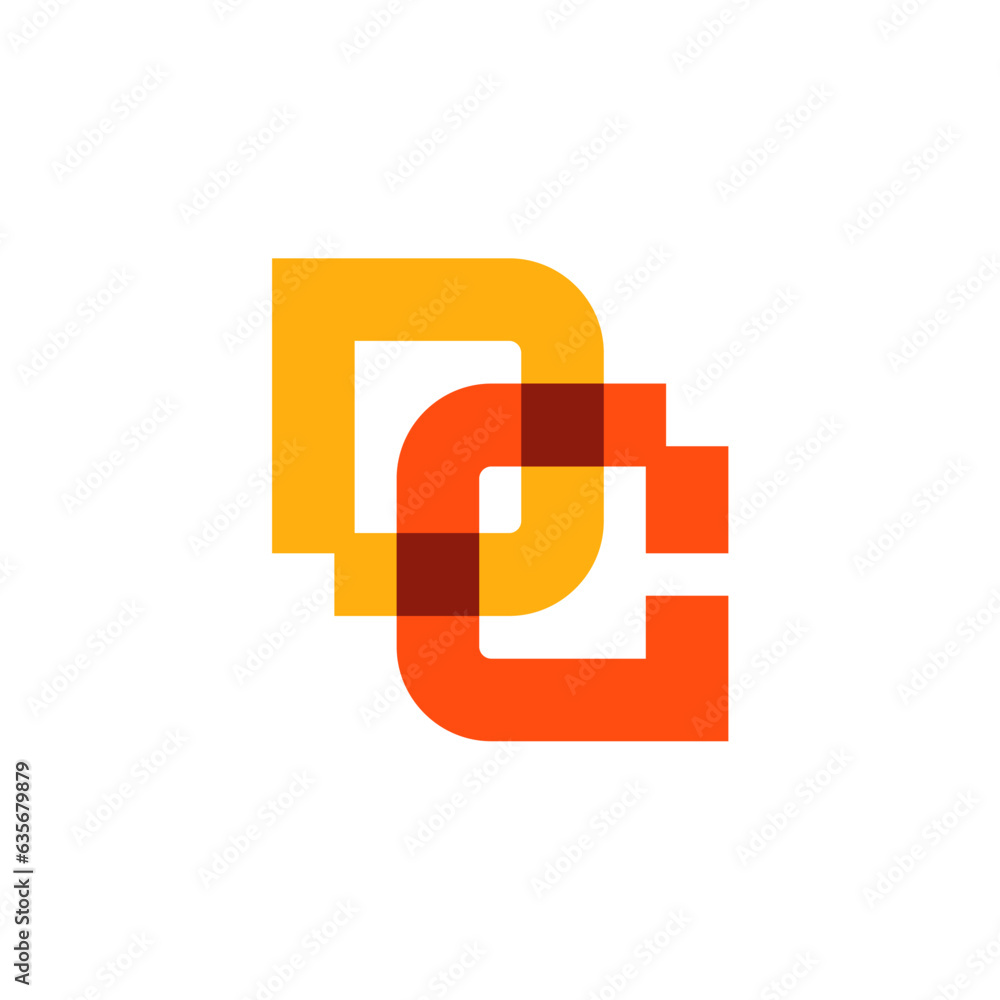 Fototapeta premium DC Initials Letter Monogram Logo Design