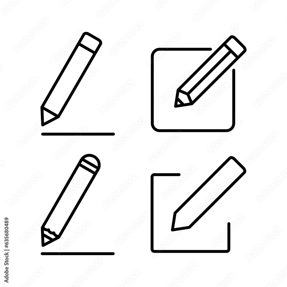 Edit icon vector. edit document sign and symbol. pencil Edit icon vector. edit document sign and symbol. pencil