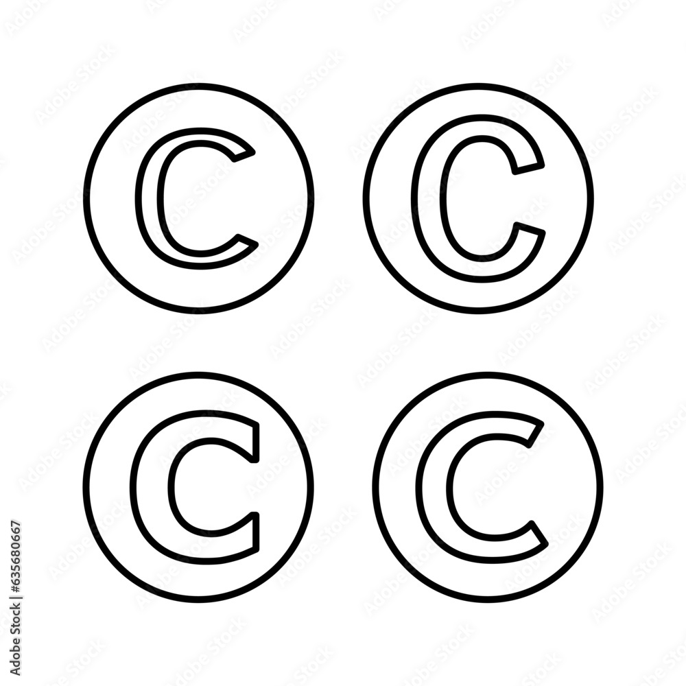 Copyright icon vector. copyright symbol Copyright icon vector. copyright symbol