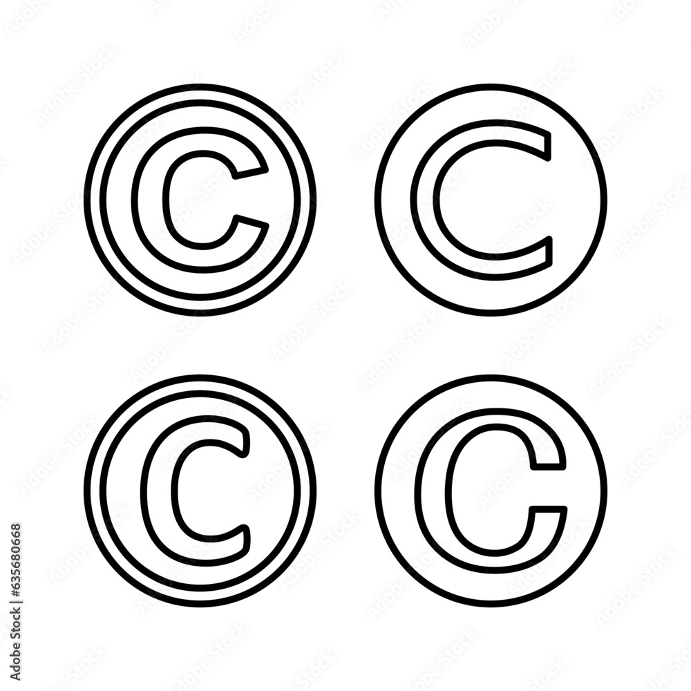 Copyright icon vector. copyright symbol Copyright icon vector. copyright symbol