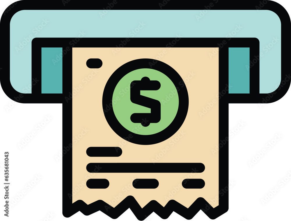 Payment bill icon outline vector. Money freedom. Work free color flat Payment bill icon outline vector. Money freedom. Work free color flat