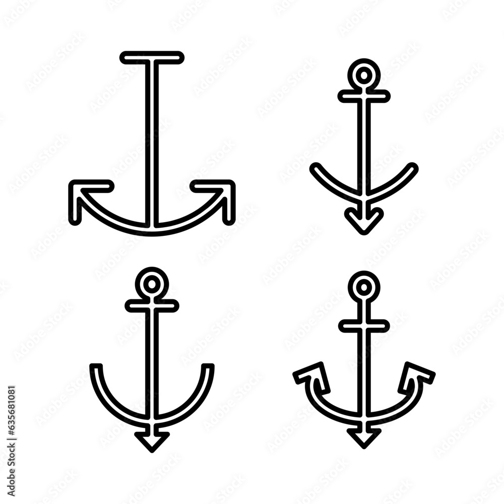Anchor icon vector. Anchor sign. marine symbol Anchor icon vector. Anchor sign. marine symbol