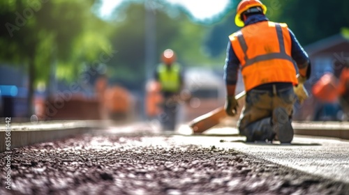 Wallpaper Mural professional bricklayer laying bricks in a construction site generative ai Torontodigital.ca