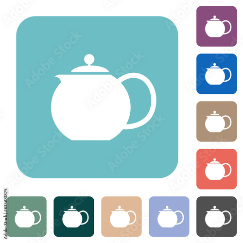 Teapot solid rounded square flat icons