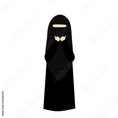 Faceless Muslim Woman Wearing A Niqab