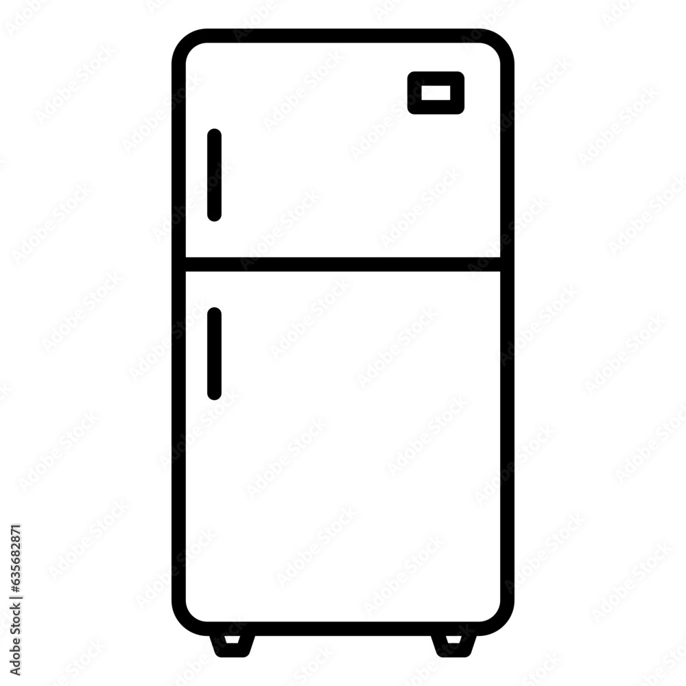 Refrigerator icon for cooling foods Refrigerator icon for cooling foods
