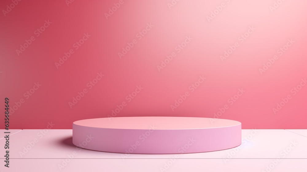 Pink Sapphire Crystal Abstract Minimalistic Product Podium. The Scene for Product Presentation. 3D Room with Geometric Platform Stage Pedestal. Ai Generated Podium Mockup for a Product advertisement. Pink Sapphire Crystal Abstract Minimalistic Product Podium. The Scene for Product Presentation. 3D Room with Geometric Platform Stage Pedestal. Ai Generated Podium Mockup for a Product advertisement.