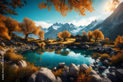 lake in the mountains Created With Generative AI © rai stone