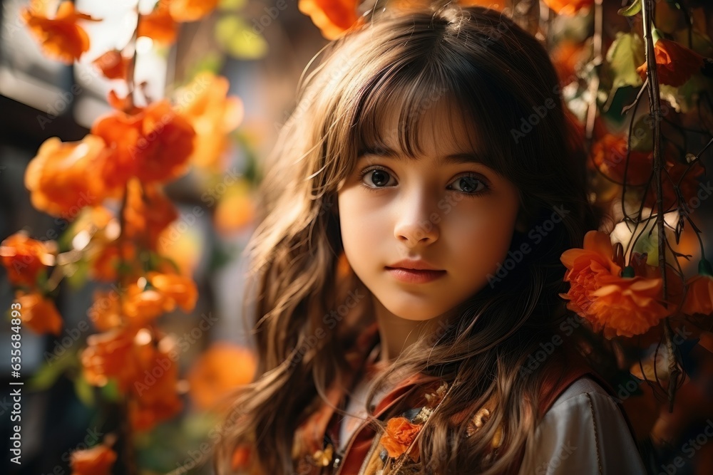 portrait of a girl in autumn