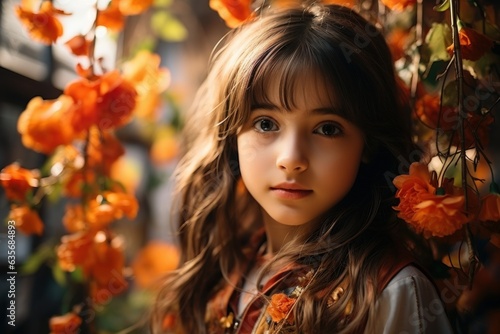 portrait of a girl in autumn