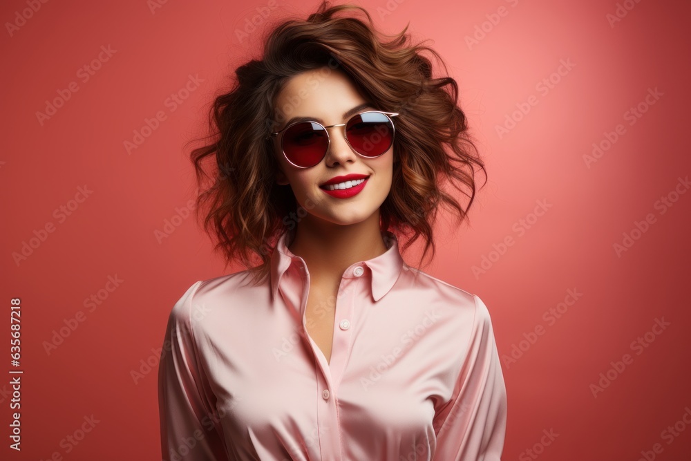 model wearing sunglasses