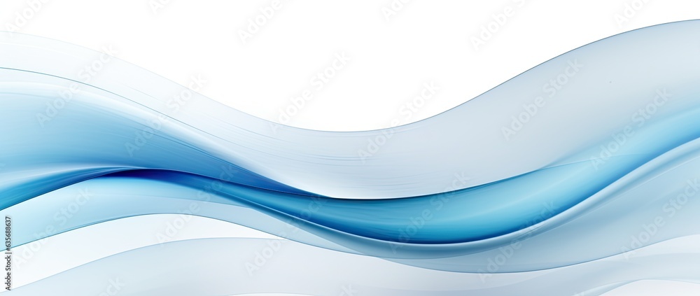 Obraz premium blue abstract wave pattern on white background, Generative AI